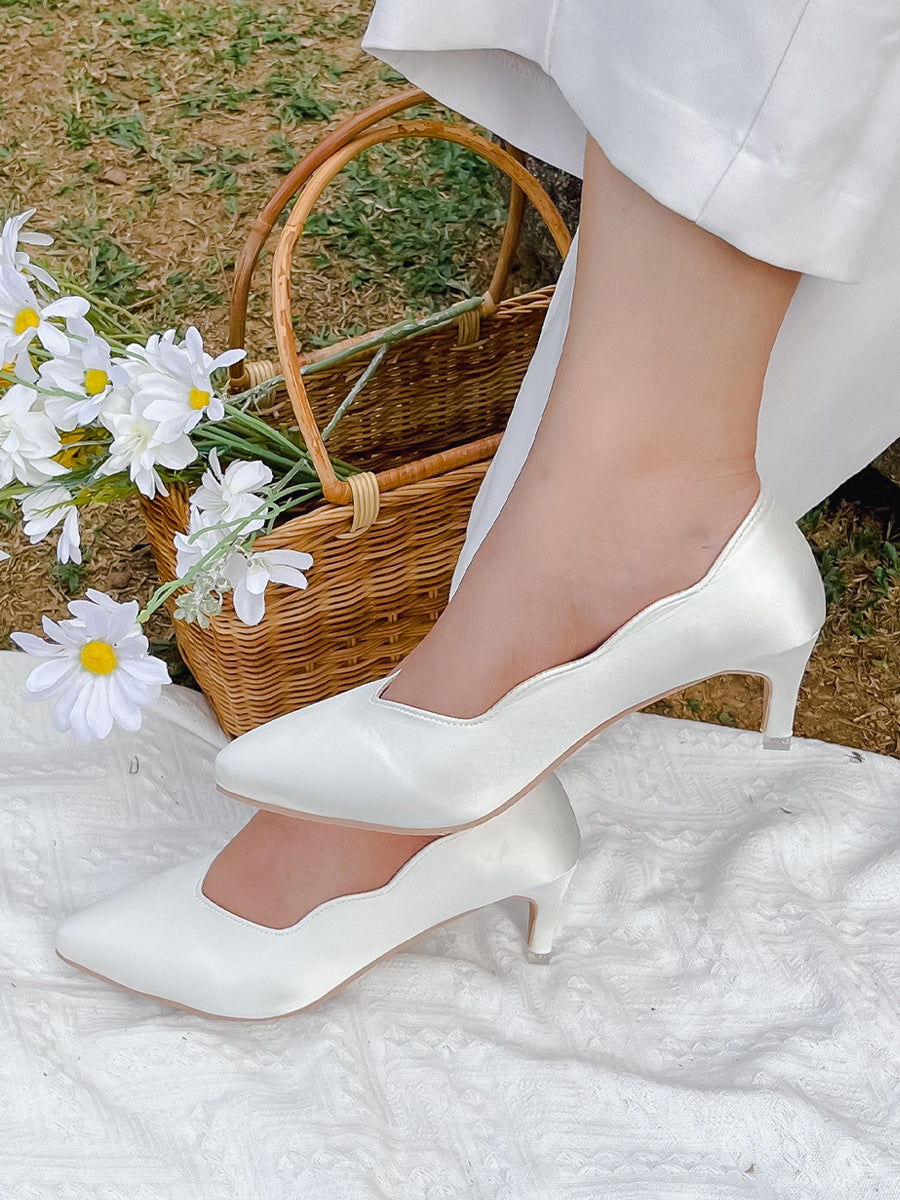 Satin pump shoes new arrivals