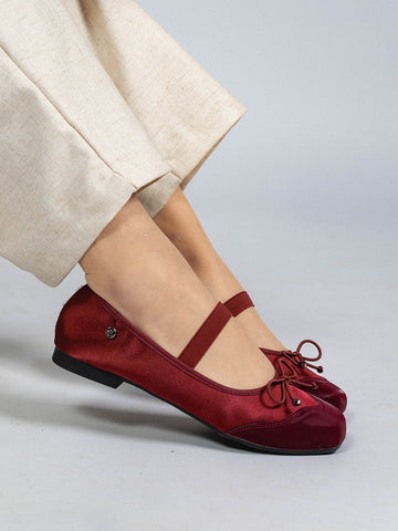Riley Ribbon Satin Flats