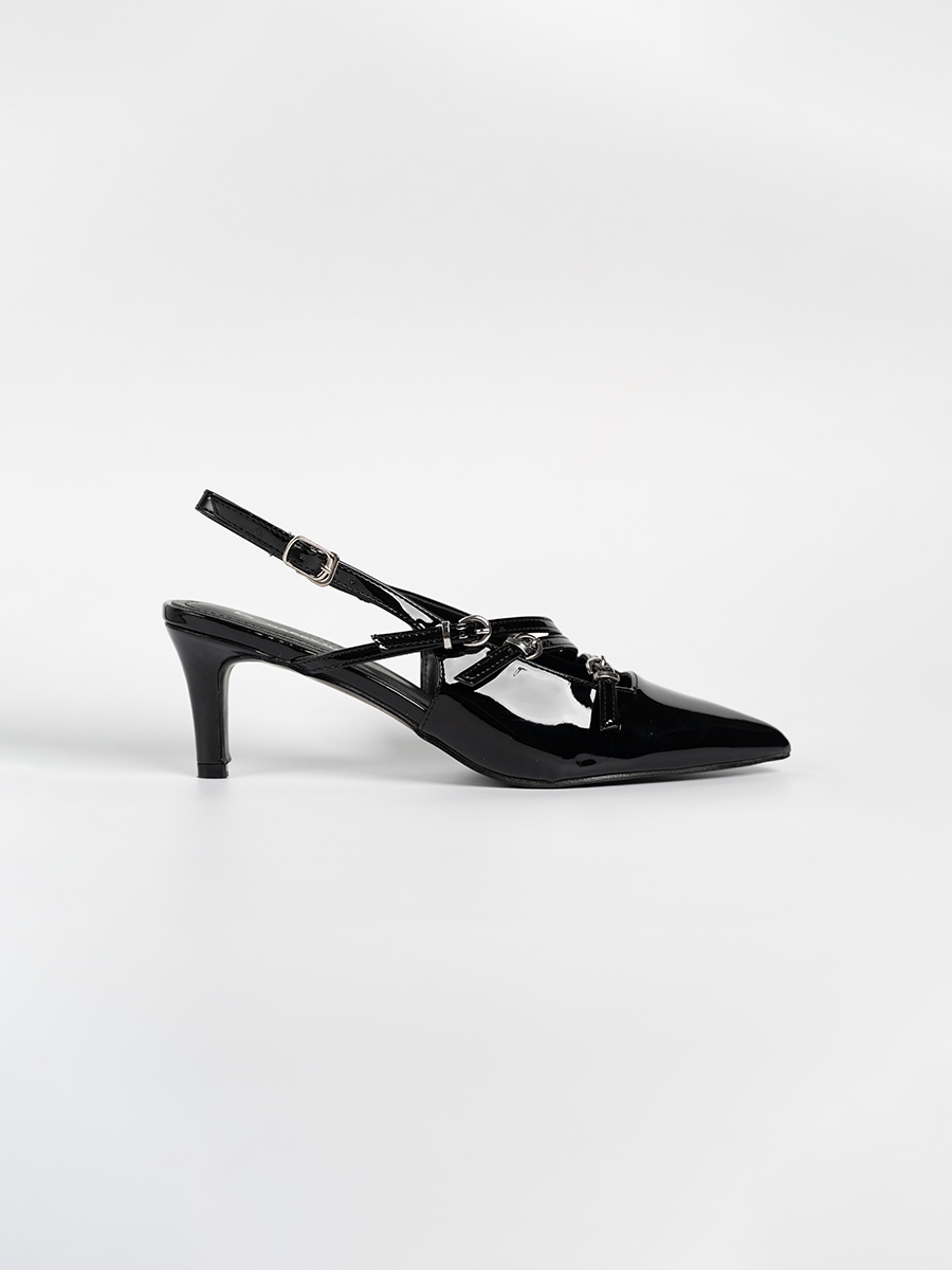 Zea Glossy Strappy Heels