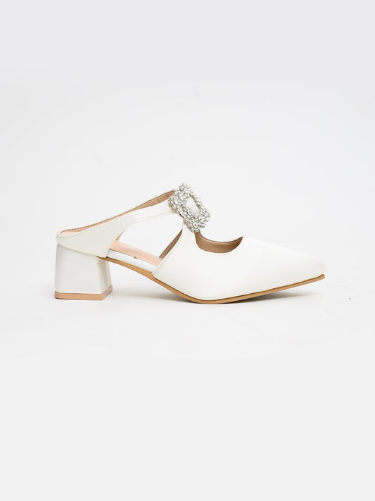 Solay Rhinestone Satin Heels