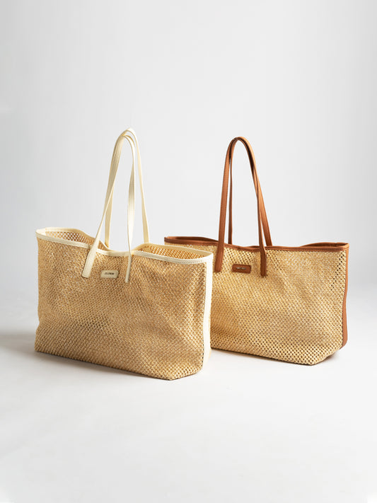 Sylvia Raffia Tote Bag