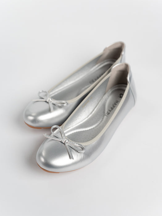 Honey Glossy Ballerina Flats