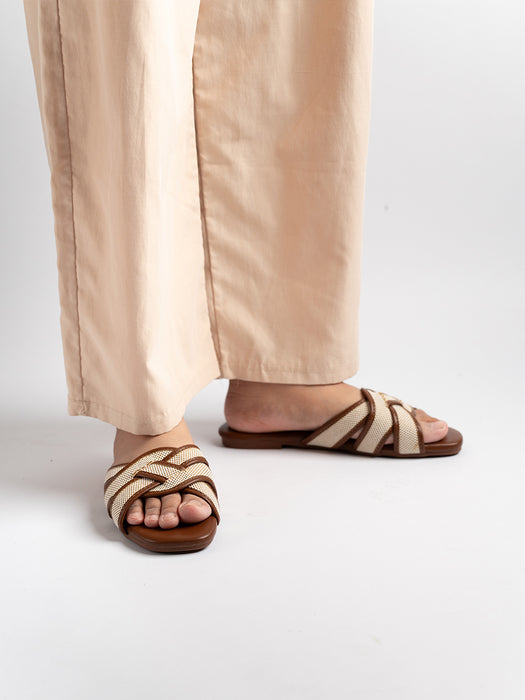 Elena Cross Jute Sandals