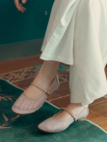 Gianna Mesh Ballerina Flats