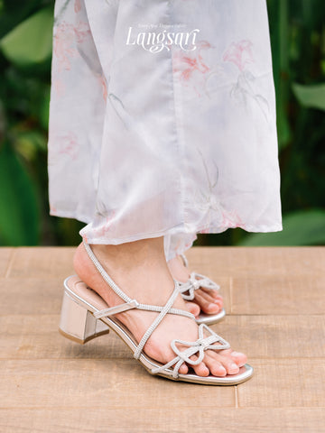 Youna Ribbon Glitter Heels