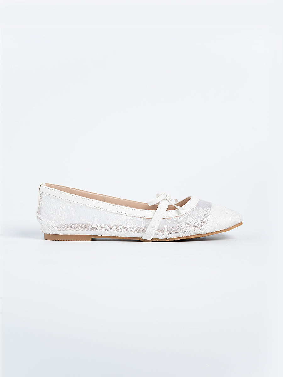 Ezra Lace Ribbon Flats
