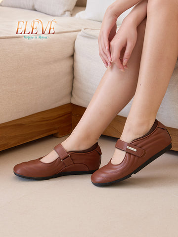 Vince Leather Strap Flats
