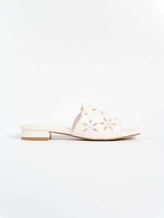Eden Eyelet Low Heels
