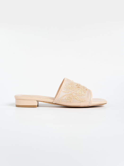 Elysia Lace Sandal Slides
