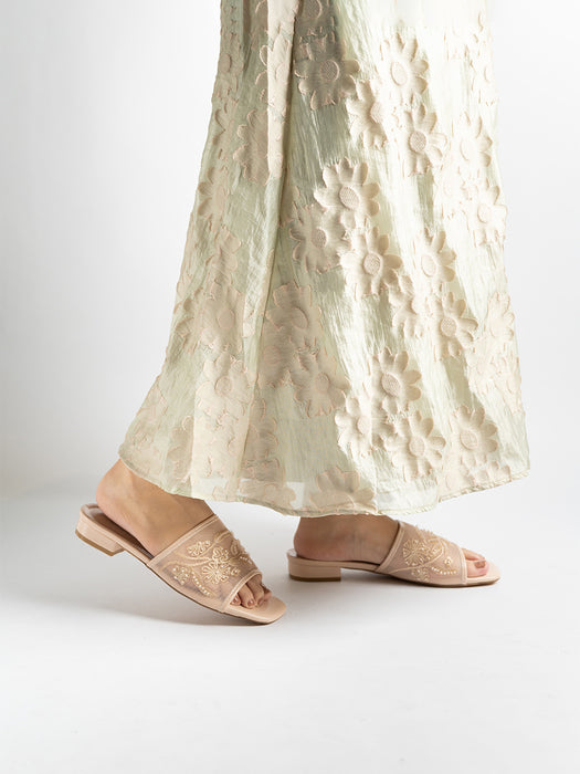 Elysia Lace Sandal Slides