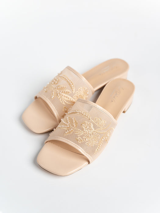Elysia Lace Sandal Slides