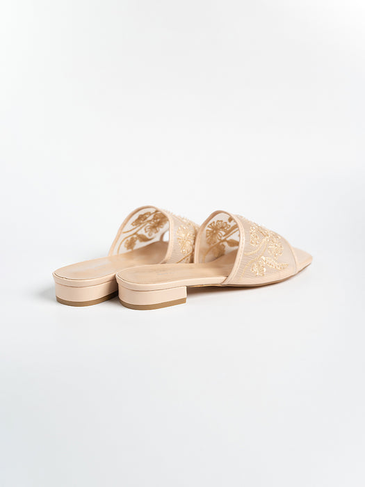Elysia Lace Sandal Slides
