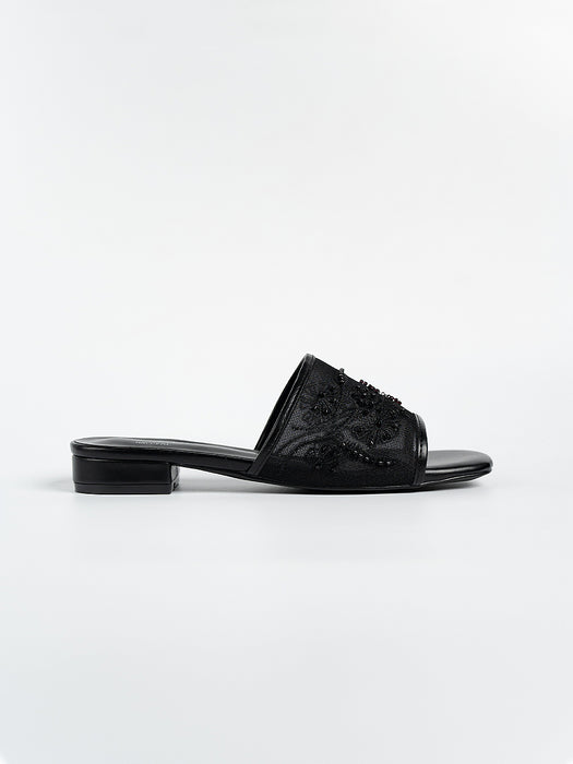 Elysia Lace Sandal Slides