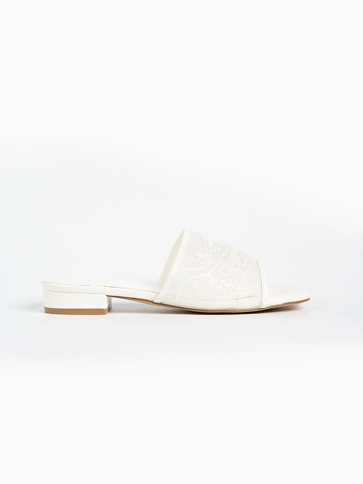 Elysia Lace Sandal Slides