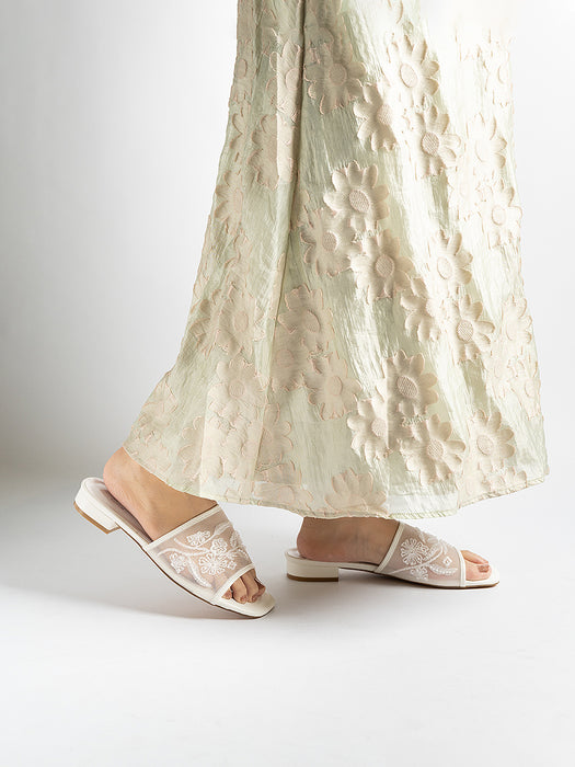 Elysia Lace Sandal Slides