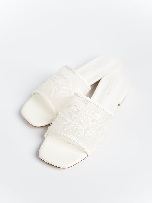 Elysia Lace Sandal Slides
