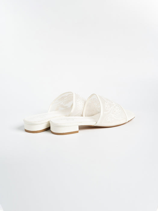 Elysia Lace Sandal Slides