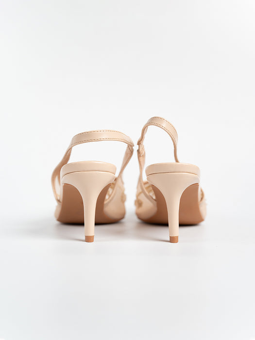 Evora Lace Slingbacks Pumps