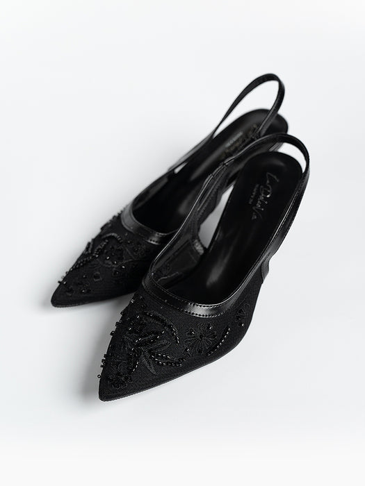 Evora Lace Slingbacks Pumps