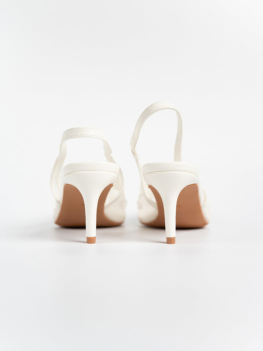 Evora Lace Slingbacks Pumps