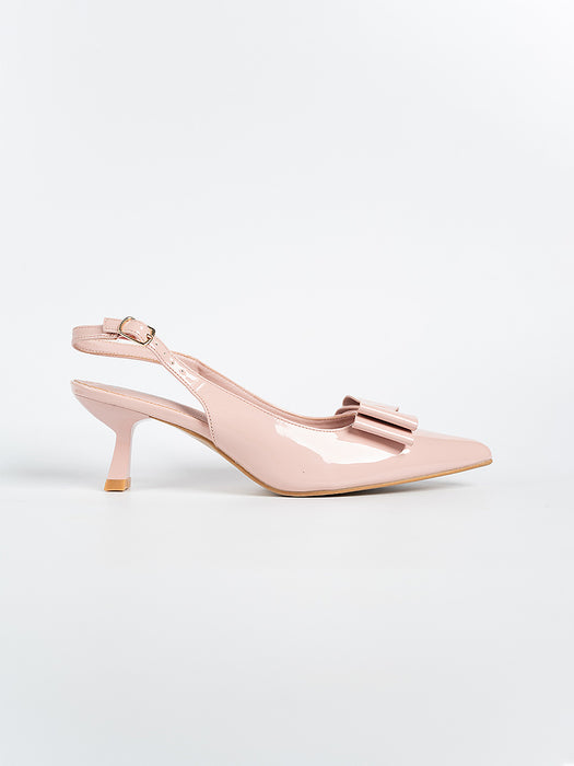 Winnie  Bow Flared Heels