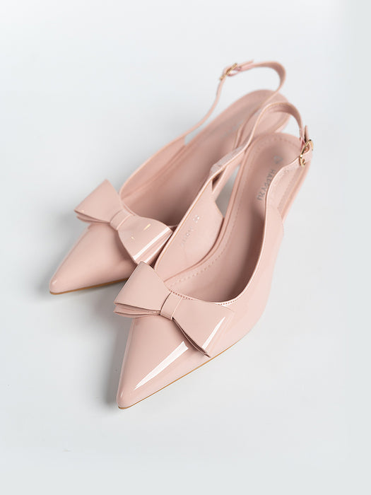 Winnie  Bow Flared Heels