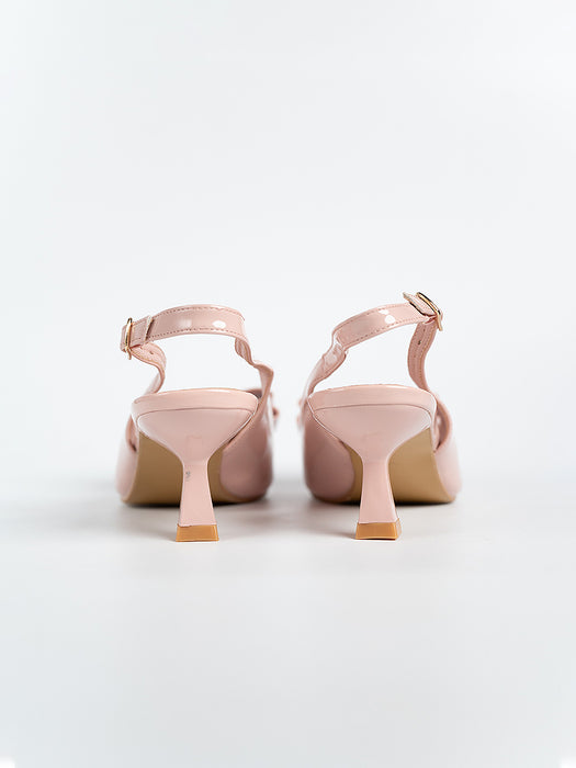 Winnie  Bow Flared Heels