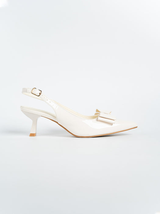 Winnie  Bow Flared Heels