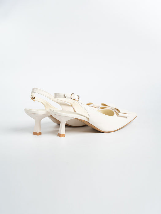 Winnie  Bow Flared Heels