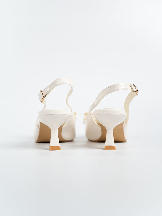 Winnie  Bow Flared Heels