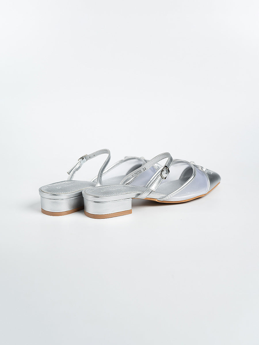 Zaria Ribbon Mesh Mules