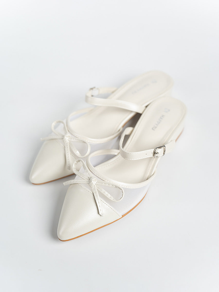 Zaria Ribbon Mesh Mules