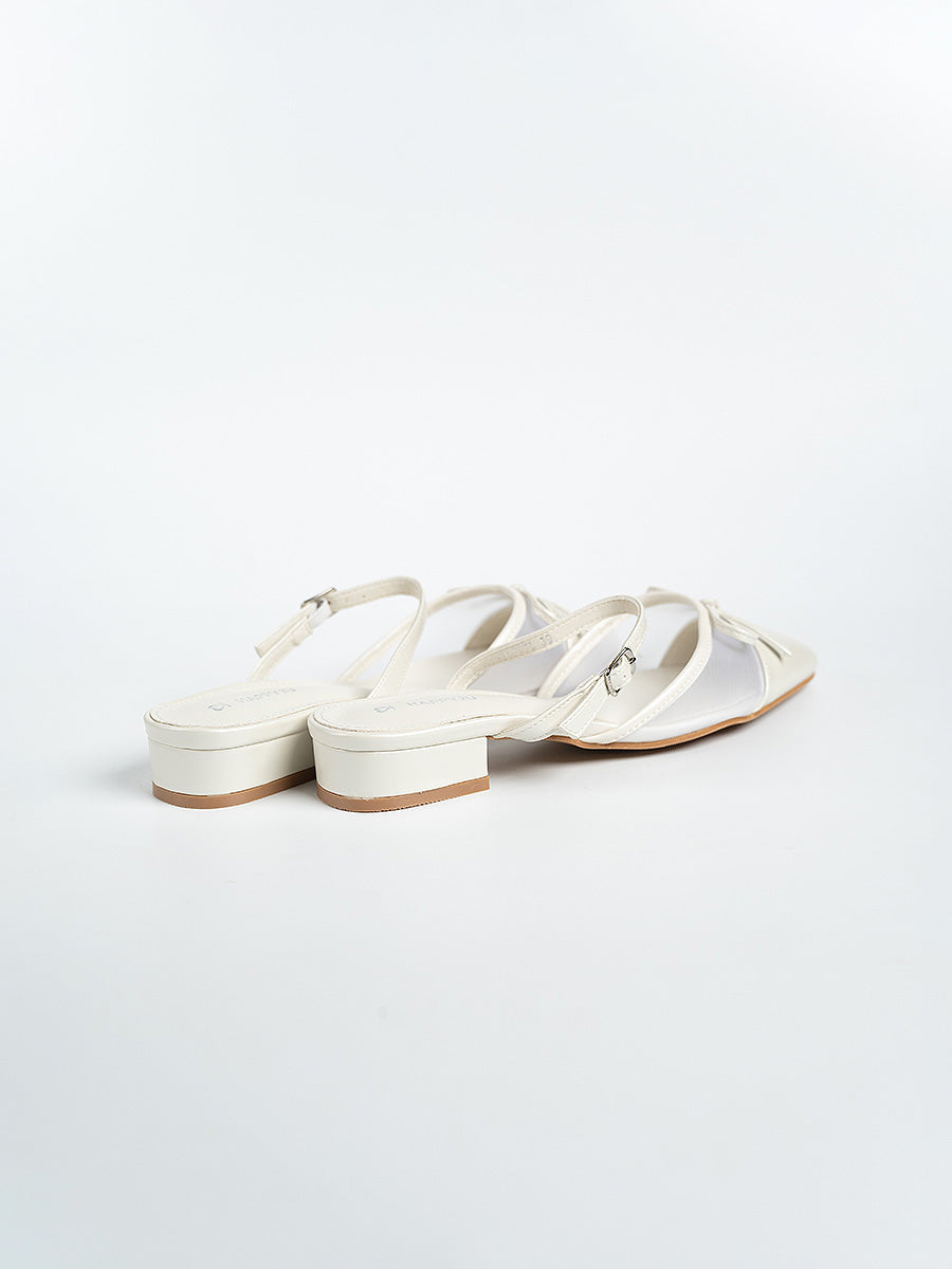 Zaria Ribbon Mesh Mules