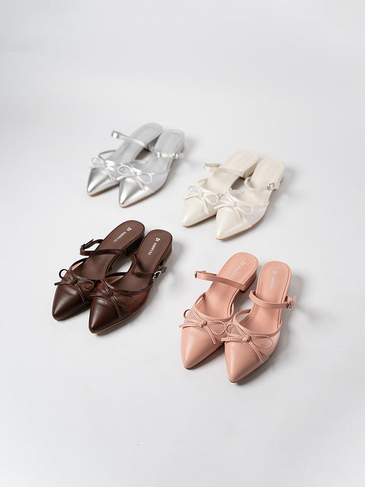 Zaria Ribbon Mesh Mules